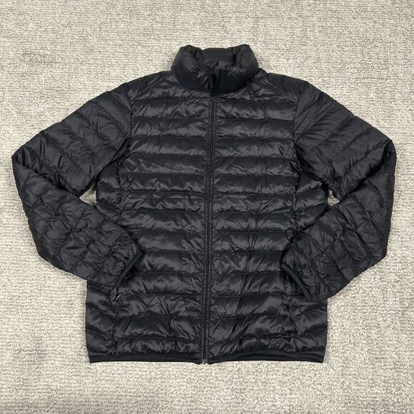 Uniqlo Jacket Womens XS Ultra-Light Down Packable Puffer Black Coat Pockets - Picture 1 of 7